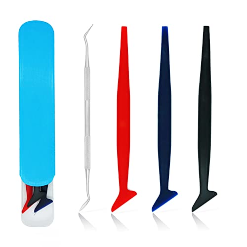 Ewrap 4 en 1 Micro Outils Flexibles de Teinte de fenêtre de raclette en Vinyle pour raclette en Vinyle Cover