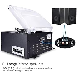 DIGITNOW! Lecteur de disque vinyle Bluetooth, tourne-disque pour CD, cassette, radio AM/FM et entrée auxiliaire, port… - Les Beatles, Paul McCartney, John Lennon, RIngo Starr, George Harrison DIGITNOW! Lecteur de disque vinyle Bluetooth, tourne-disque pour CD, cassette, radio AM/FM et entrée auxiliaire, port… – Image 4