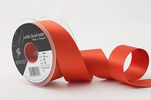 Berisfords Double FACE Poly Satin Ribbon, BlackBerry, 15 mm