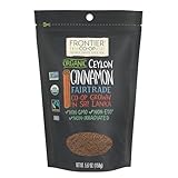 Frontier Co-op Organic Fairtrade Ground Ceylon Cinnamon Powder, Refill for Shaker, Baking, Beverages, and Cooking, Kosher | 5.57 Ounce (Pack of 1)