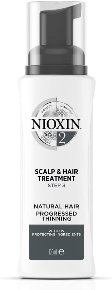 Nioxin 3-Part System | System 2 | Natural Hair With Progressed Thinning Hair Treatment | Scalp Therapy | Step - 3 Scalp And Hair Treatment(Packaging May Vary)