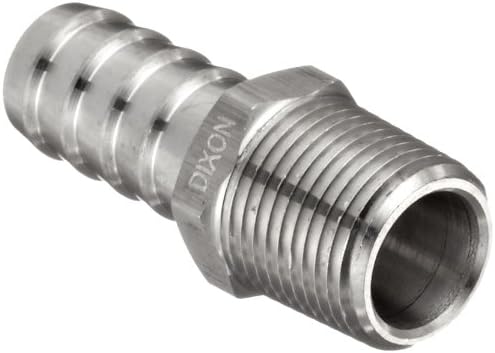 316 Stainless Steel Inserts (Hose Barbs) - 3/8" NPT x 1/2" Hose