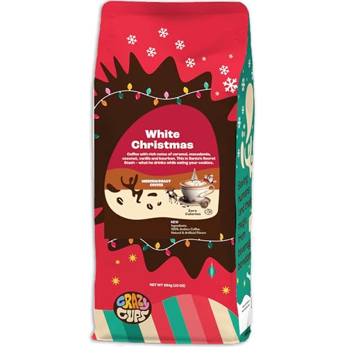Crazy Cups Flavored Ground Christmas Coffee, White...