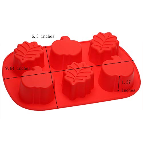 1 Piece Pumpkin Leaf Silicone Molds, Cake Ice Cream Chocolate Jello Soap Mold, Baking Molds Silicone Shapes, Leaves Silicone Mold, Random Color #TOP1