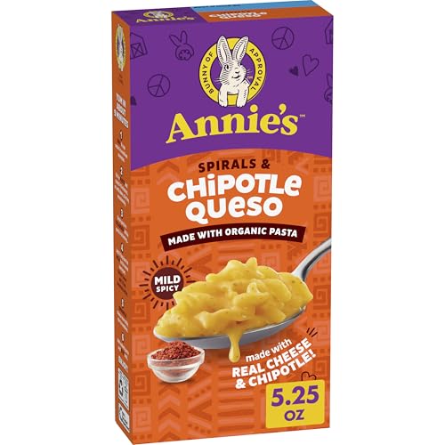 Annie's Spirals and Chipotle Queso, Made with Real Cheese, Chipotle, and Organic Pasta, 5.25 oz