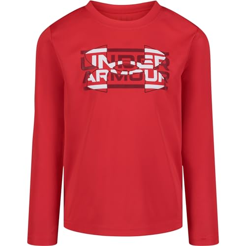 Image of Under Armour Boys' Long Sleeve Logo Graphic T-Shirt, Lightweight & Breathable, Relaxed Fit