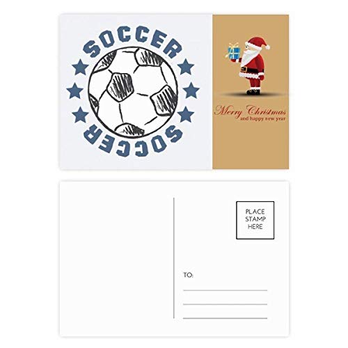 Cartes postales de football Père Noël lot de 20 pour écrire aux passionnés