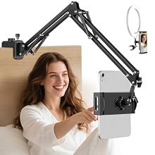 🔥【Universal Compatibility for Tablet & Phone】 This stand comes with dedicated holders for both your tablet and phone. The tablet holder securely grips devices from 4.7" to 12.9", compatible with iPad 11th/10th/9th, Pro 12.9”, Air 7th, Mini 7th, and f...