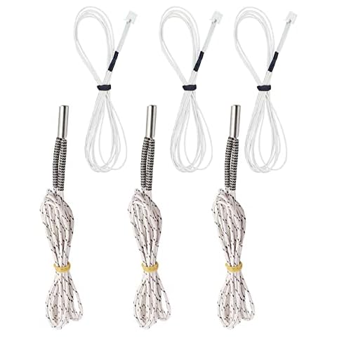 Furiga 24V 50W Upgraded Cartridge Heater Tube 3pcs and Temp Sensor NTC 100K 3pcs for Ender 3 Ender 3 pro Extruder 3D Printer Accessories Cover