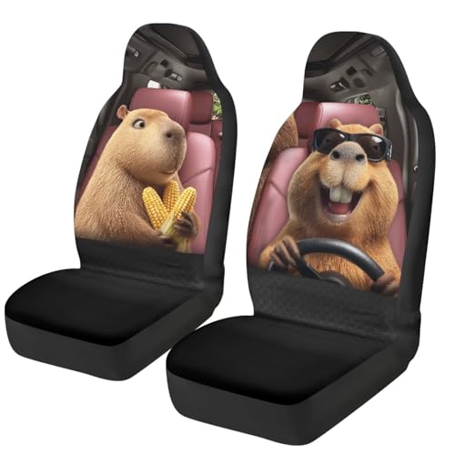 Housses de siège de voiture avant capybara 52x138cm lavables pour SUV