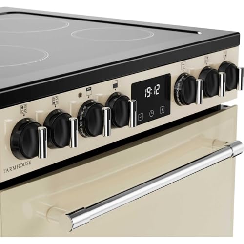Belling Farmhouse 60E 60cm Electric Cooker with Ceramic Hob - Cream - A/A Rated - Image 4