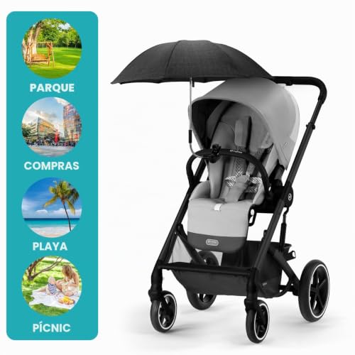 Miniatura 7 de Sombrilla Carro Bebe Universal Anti Uv, Diámetro 71 Cm, Sombrilla De Cochecito Con Abrazadera De Fijación, Parasol De Carro Bebe Protección Uv50 , Para Cochecito Silla De Paseo