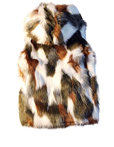 Idopy Winter Men`s Faux Fur Coat Vest Gilet Sleeveless Jacket (Medium, Green) #TOP1