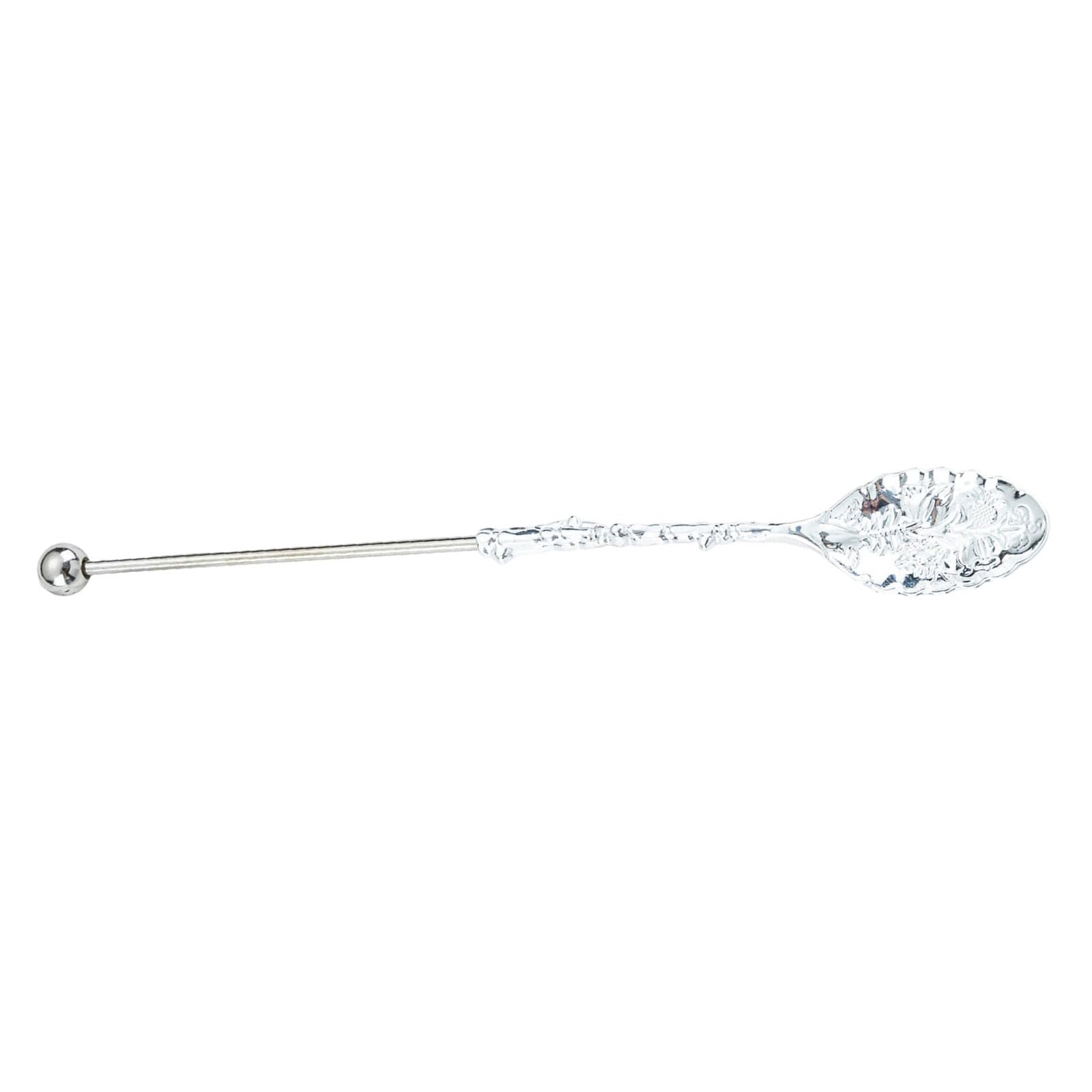 Nucelit Beaded Dessert Spoon Metal Long Handle Utensils for Beverages and Pastries Professional Home Kitchens Tool Beaded Coffee Spoon for Dessert and Beverage Long Handle Metal