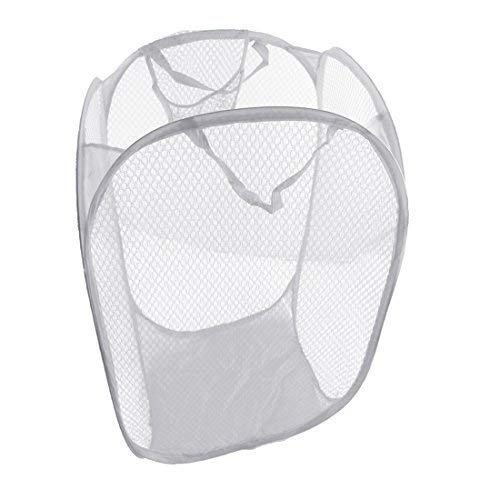 HoitoDeals 1 Pcs Pop Up Foldable Mesh Laundry Basket For Hamper Washing Clothes Bag Storage Bin