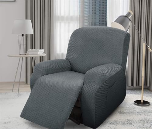 Housse de fauteuil relax imperméable extensible 4 pièces lavable - 3