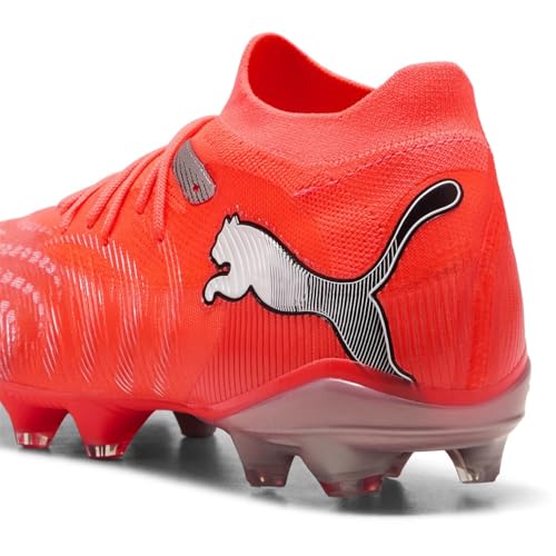 PUMA Future 9 Match FG/AG WN Chaussures de Football pour Femme, Rouge éclatant, Blanc, Noir, Argent, 41 EU, Glowing Red PUMA White PUMA Black PUMA Silver, 42 EU