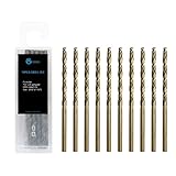 GMTOOLS 1/8 inch Cobalt Drill Bits, M35 HSS, 135 Degree Tip, Jobber Length Twist Drill Bit Set for Hard Metal, Stainless Steel, Cast Iron, Wood and Plastic, with Storage Case, Pack of 10