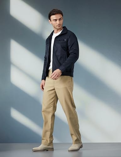Image of Qube By Fort Collins Men's Winter Jacket - Padded Casual Jacket for Men | Full Zip High Neck Jacket with Stand Collar, Chest Zip Pocket & Side Pockets for Office, Winter Wear, Travel & Daily Use