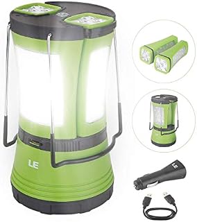 LE LED Camping Lantern Rechargeable, 600LM, Detachable Flashlight, Perfect Lantern Flashlight for Hurricane