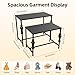 HZOPUTLH Industrial Retail Display Tables, Set of 2 Standing Clothing Shoes Display Rack, Retro Unit Storage Shelves for Clothing Stores Guest Rooms Homes Entrances (Black)