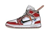 Metal & Enamel Sneaker Head Novelty Lapel Pin (1 Piece) (Off White J-1 Chicago)