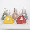 Portable Drawstring Corduroy Bento Lunch Bag Japanese Style Bento Box Carrier