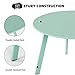 Grand patio Round Steel Patio Coffee Table, Weather Resistant Outdoor Large Side Table, Mint Green