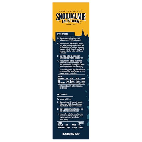 Snoqualmie Falls Lodge Old Fashioned Pancake & Waffle Mix, 24 OZ (Pack of 1)