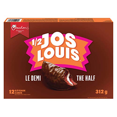 Vachon Half Size JOS Louis Sponge Cakes 1 Box of 12 Individual Snack Cakes Imported From Canada