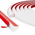 KNEELISA 16.4ft/5m Flexible Peel and Stick Quarter Round Molding Trim for Walls,Bendable 1/4 Round Rubber Floor Shoe Molding,Crown Moulding Ceiling Border Trim,Double Adhesive Caulk Strip,White