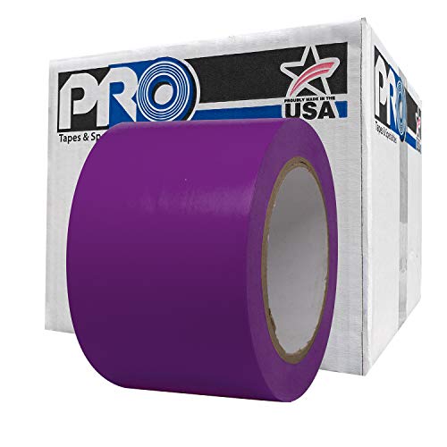 Image of PRO Tapes & Specialties Pro 50 Premium Vinyl Safety Marking and Dance Floor Splicing Tape, 6 mils Thick, 36 yds Length x 3 inch Width, Purple (Pack of 16)