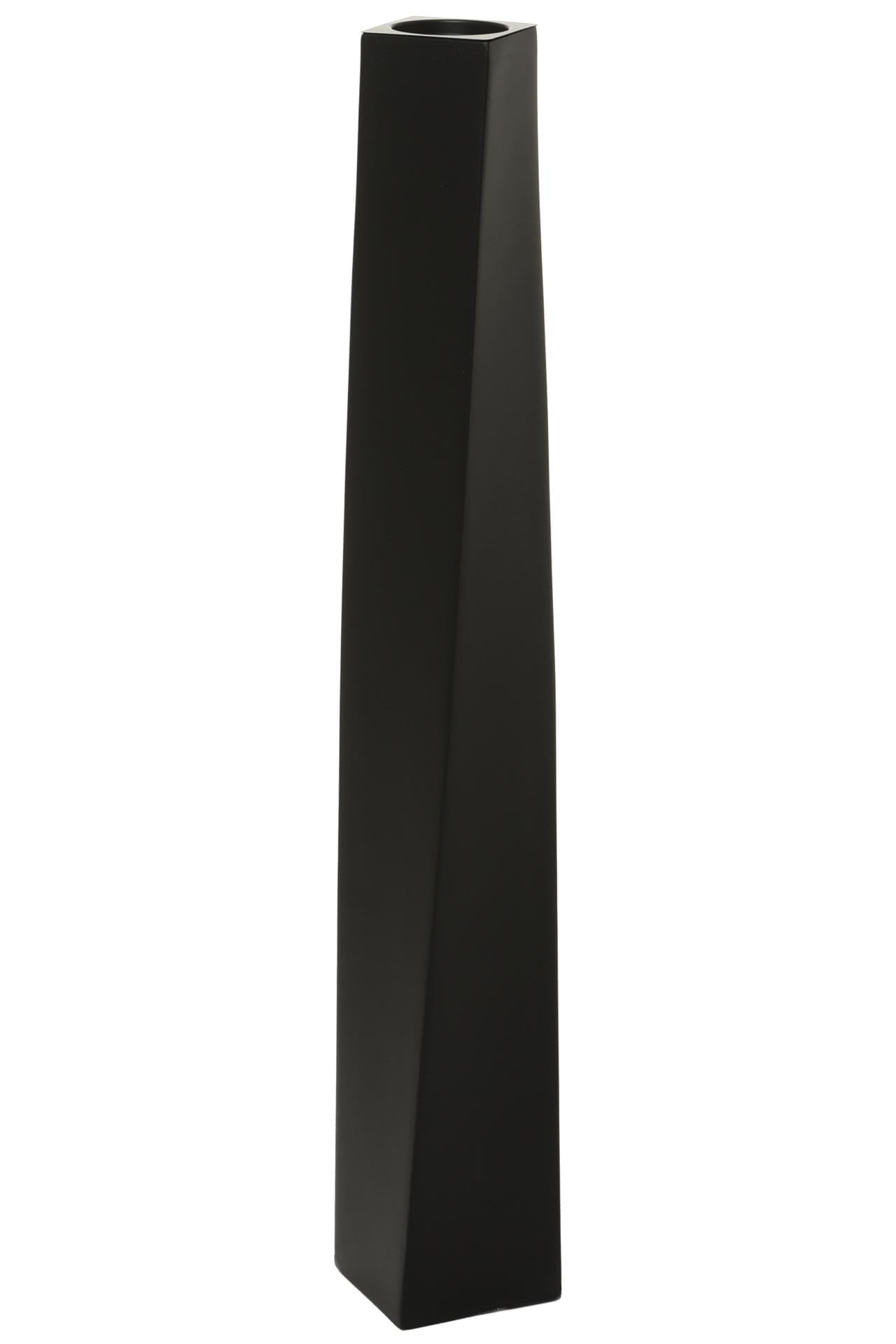 VIVANNO Kerzenhalter HYDRON Schwarz Matt - Moderner Metall Kerzenständer | Design Bodenwindlicht aus Metall für Stumpenkerzen bis 7 cm, auch als hohe Bodenvase für Trockenblumen und Deko nutzbar