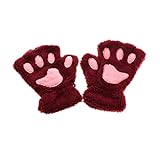 Las palmas de guantes de terciopelo y los dedos cosidos, está fuera de línea, no es fácil. Haz que tu mano sea más cómoda y cálida.