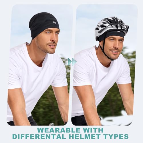 3Pcs Cooling Skull Caps for Men Women – Lightweight Breathable Helmet Liner for Cycling Hard Hat, Quick Dry Beanie Running Cap for Daily Wear — view 4