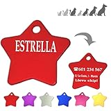 Para mascotas medianas hasta grandes. Material: Aluminio brillante. Tamaño 36 x 36 mm.