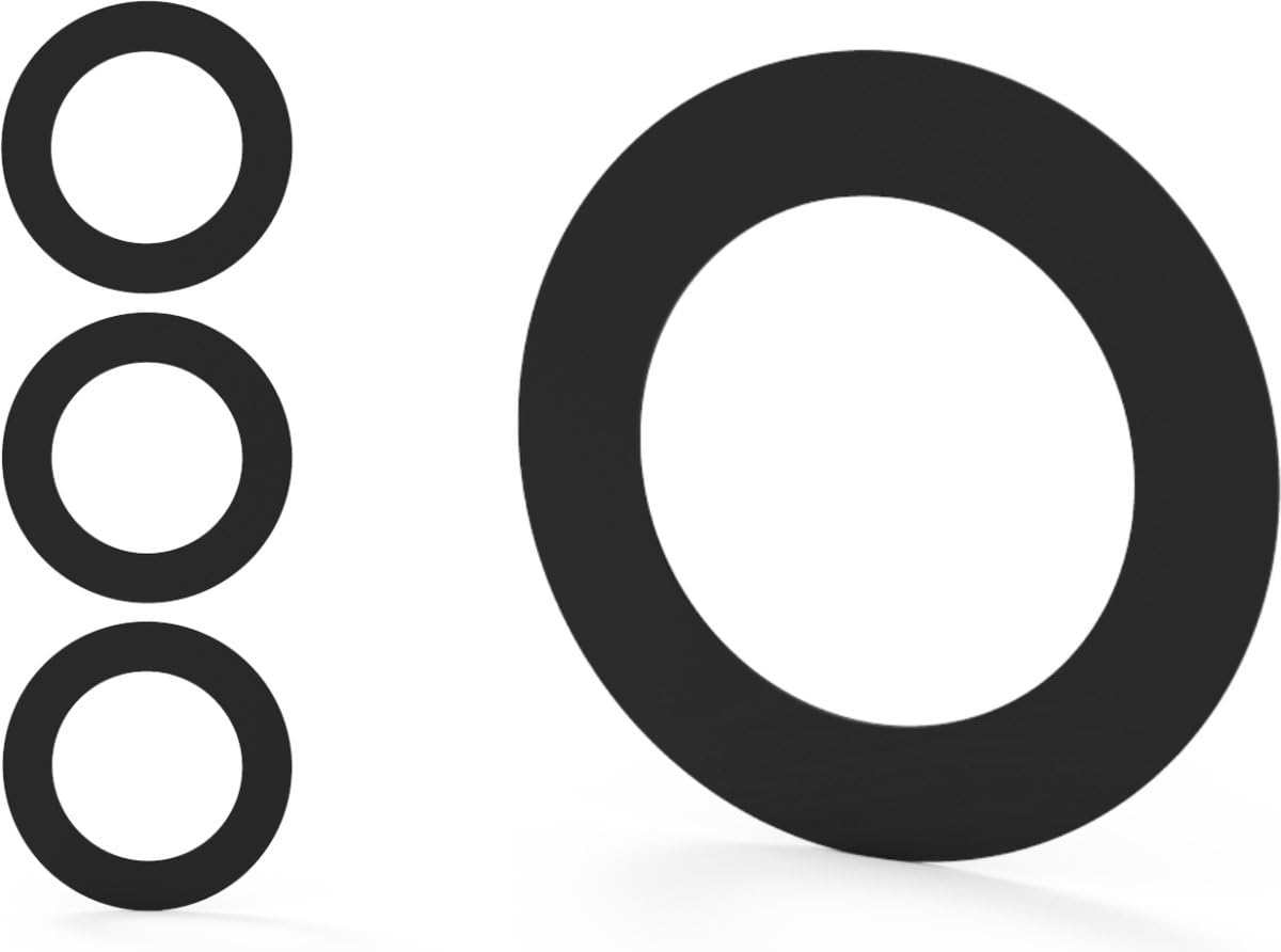Kos Design Goof Rings – Washers for Recessed Spotlights – Set of 3 – ABS Plastic – Size 120 x 82 mm – Black – for Ceiling Spotlights & Spot Lighting (Black, 120x82)