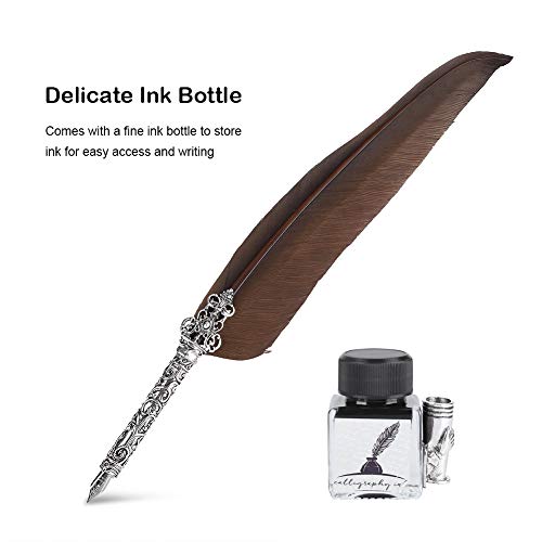 Caneta de pena, caneta de cabelo de ganso, 32 * 24 * 5 cm / 12,6 * 9,4 * 2 pol. Casais, amigos, prof