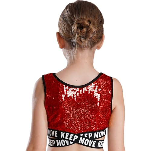 YiZYiF Girls' Jazz Street Dance Outfits Hip Hop Clothes Hoodie Tank Tops and Sweatpants Activewear Set3