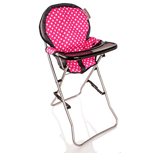 Molly Dolly Collapsible Dolls Highchair & Feeding Tray For Dolls Up To 50cm