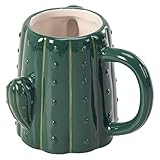 Taza de cerámica 3D de cactus verde, capacidad de 400 ml para bebidas calientes, taza perfecta para té, café, chocolate caliente