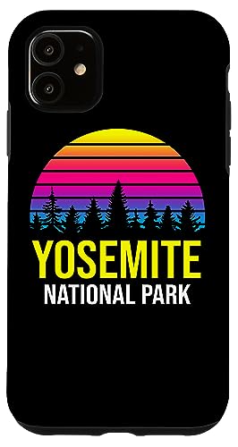 Yosemite National Park Retro Sunset Family Vacation Group �X�}�z�P�[�X iPhone 11 �p