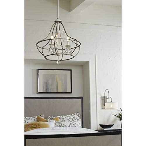 Image of Progress Lighting Kempsey Collection One-Light Swing Arm Wall Bracket, Nickel, 19-3 /4 inch x 12 inch