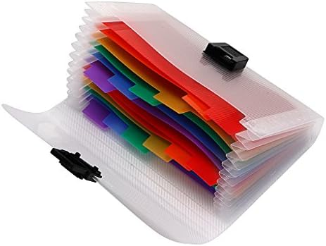 IGNPION A6 13 Pockets Mini Expanding File Accordion File Folder Receipt Organiser File Pockets Folder Bills Document Wallet for Office, Home or School-18cm x3cm x 11cm