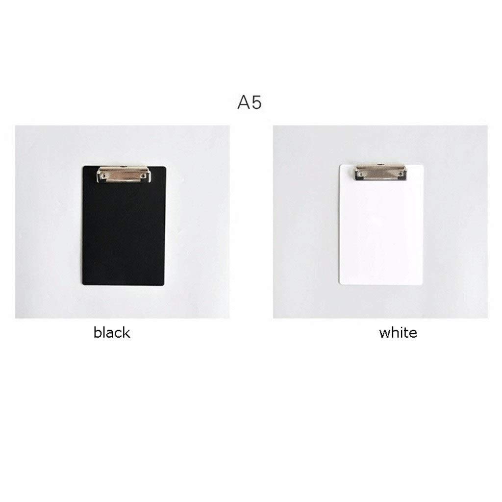 Presse-papiers de fournitures de Bureau Clip di plastica a Forma di Lettera con Clip a Basso Profilo (Confezione da 10) Clip à Profil Bas Durable (Color : Black, Dimensione : A5)