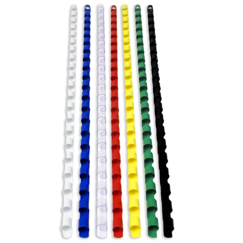 RAYSON Anneaux Reliure Plastique 12 Mm Bleu – 34 Anneaux A4, Capacité 75 Feuilles, Lot De 30