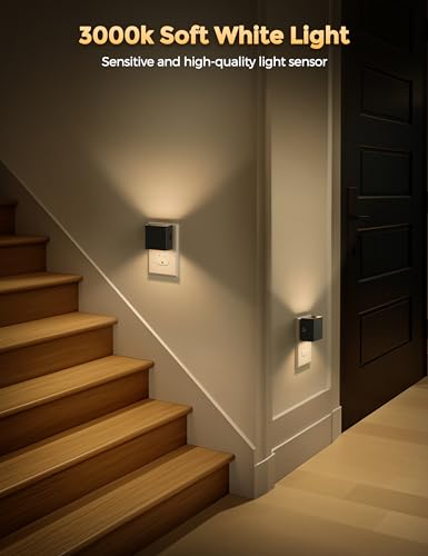 Image of DORESshop Night Lights Plug into Wall [2 Pack], Plug in Night Light 3000K