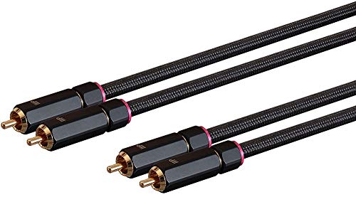 Monoprice Male Rca Two Channel Stereo Audio Cable & Onix Series Digital Coaxial Audio/Video Rca Subwoofer Cl2 Rated Cable, Rg-6/U 75-Ohm 15Ft, Black #TOP2