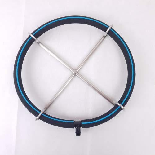 Pondlife Teichbelüfter Belüfterring 40 cm, selbstsinkender Luftausströmer für Teichbelüftung, feine Perlung, 20 mm Anschluss, Edelstahl-Trägergestell, wartungsfreundliches Stecksystem
