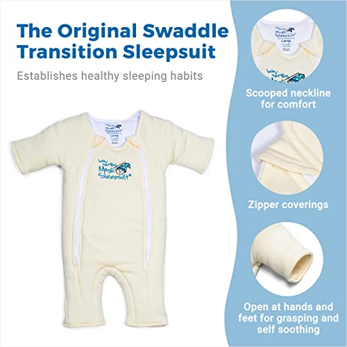 Baby Merlin's Magic Sleepsuit - 100% Cotton Baby Transition Swaddle - Baby Sleep Suit - Cream - 6-9 Months #TOP1